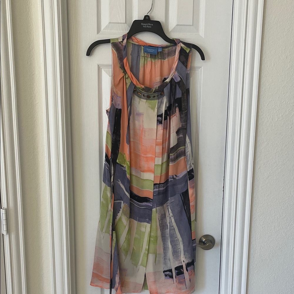 Simply Vera Vera Wang Multicolor Abstract Dress